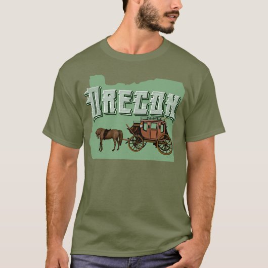 Oregon Trails Wagon T-Shirt (Voorkant)