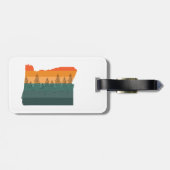 Oregon Tree Silhouette Bagagelabel (Achterkant horizontaal)