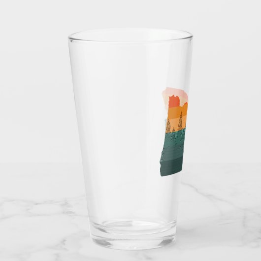 Oregon Tree Silhouette Glas (Rechts)