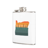 Oregon Tree Silhouette Heupfles (Links)