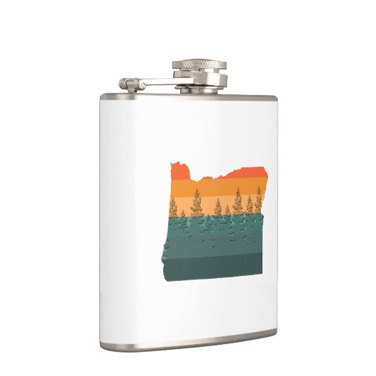 Oregon Tree Silhouette Heupfles (Rechts)