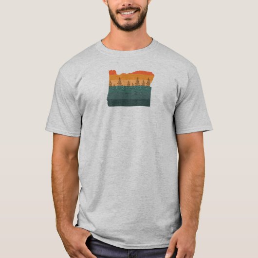 Oregon Tree Silhouette T-shirt (Voorkant)