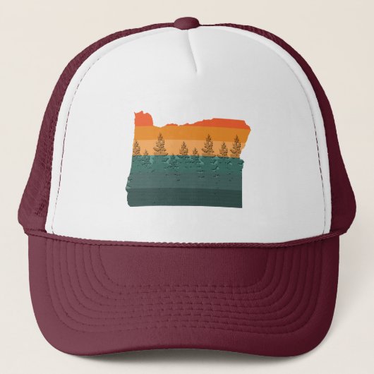 Oregon Tree Silhouette Trucker Pet (Voorkant)