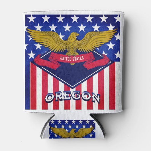 Oregon USA Flag Blikjeskoeler (Voorkant)