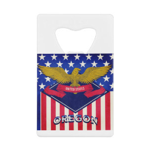 Oregon USA Flag Creditkaart Flessenopener