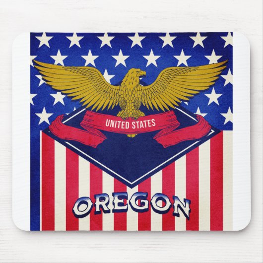Oregon USA Flag Muismat (Voorkant)