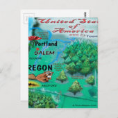 Oregon USA Kaart (Voorkant / Achterkant)