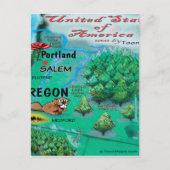 Oregon USA Kaart (Voorkant)