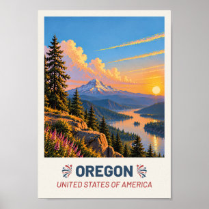 Oregon USA – Oude Reisposter Poster