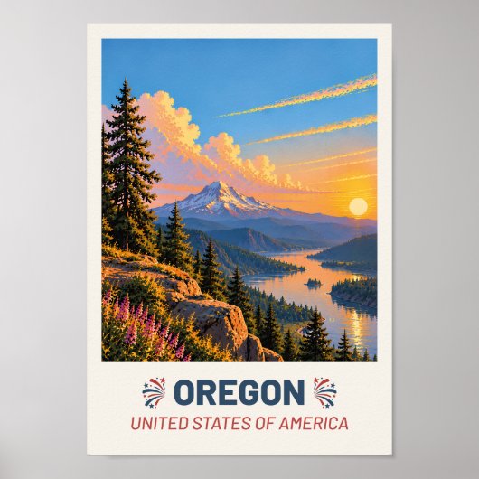 Oregon USA – Oude Reisposter Poster (Voorkant)