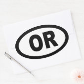 Oregon - vel van 4 ovale auto stickers (Envelop)