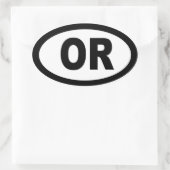 Oregon - vel van 4 ovale auto stickers (Tas)