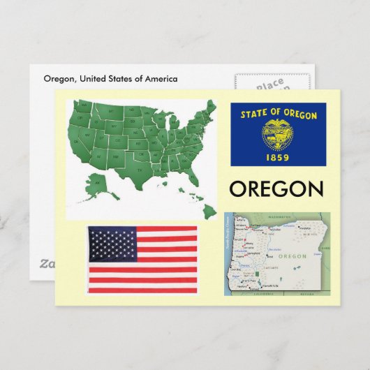 Oregon, Verenigde Staten Briefkaart (Voorkant / Achterkant)