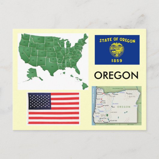 Oregon, Verenigde Staten Briefkaart (Voorkant)