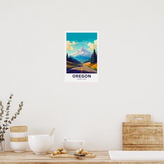 Oregon Verenigde Staten Travel Print (Keuken)