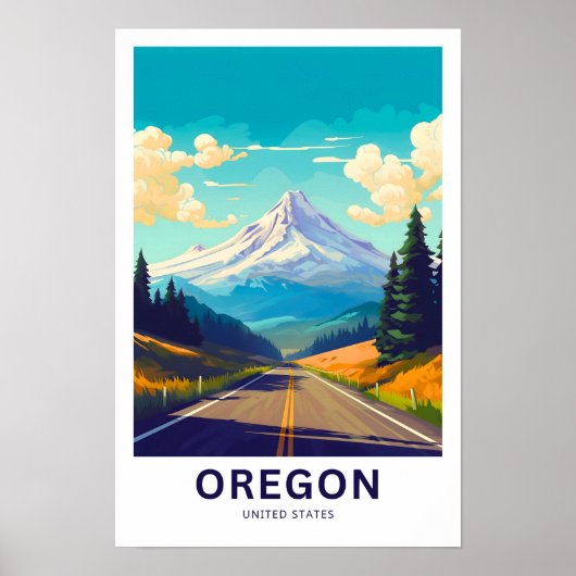 Oregon Verenigde Staten Travel Print (Voorkant)