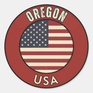 Oregon Verenigde Staten van Amerika Ronde Sticker