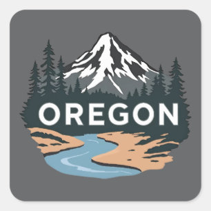 Oregon Verenigde Staten Vierkante Sticker