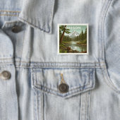 Oregon Vierkante Button 5,1 Cm (In situ)