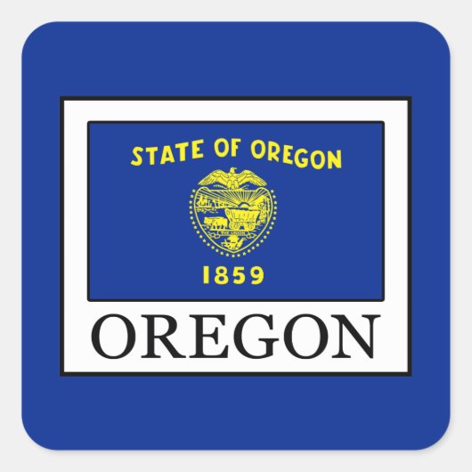 Oregon Vierkante Sticker (Voorkant)