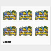 Oregon vierkante sticker (Vel)