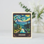 Oregon | Vincent van Gogh geïnspireerd Briefkaart (Staand voorkant)