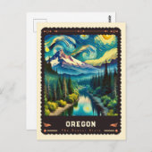 Oregon | Vincent van Gogh geïnspireerd Briefkaart (Voorkant / Achterkant)