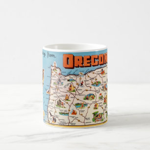 Oregon Vintage Kaart Mok