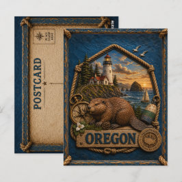 Oregon Vintage Reizen Briefkaart
