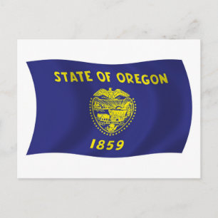 Oregon Vlag Ansichtkaart Briefkaart
