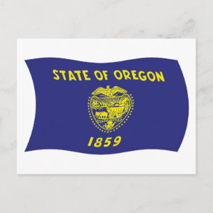 Oregon Vlag Ansichtkaart Briefkaart
