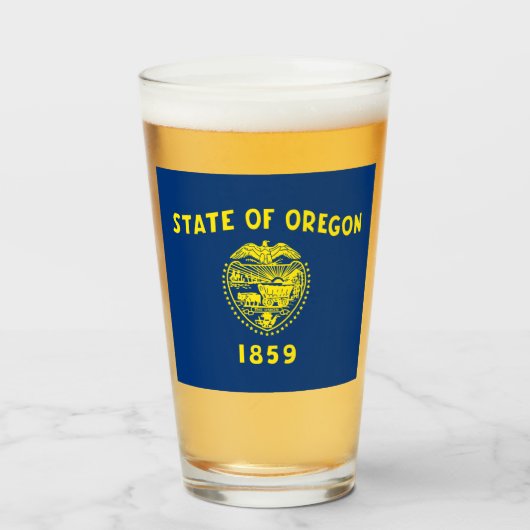 Oregon vlag glas (Voorkant gevuld)