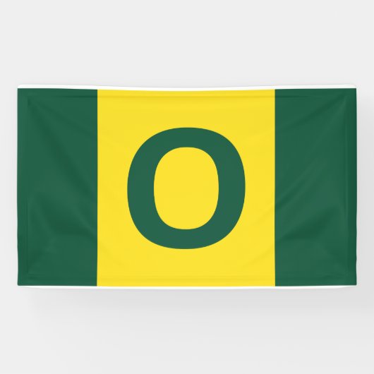 Oregon Vlag - Groen, Geel, Groen Spandoek (Horizontaal)
