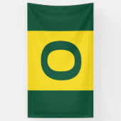 Oregon Vlag - Groen, Geel, Groen Spandoek (Verticaal)