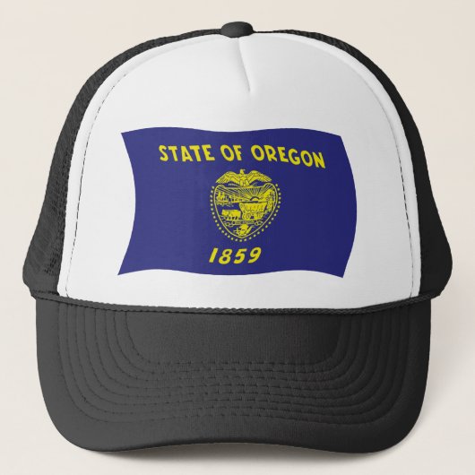 Oregon Vlag Hoed Trucker Pet (Voorkant)