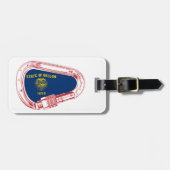 Oregon Vlag klimmer Carabiner Bagagelabel (Voorkant horizontaal)