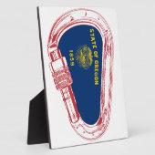 Oregon Vlag klimmer Carabiner Fotoplaat (Zijkant)