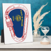 Oregon Vlag klimmer Carabiner Fotoplaat (Zijkant)
