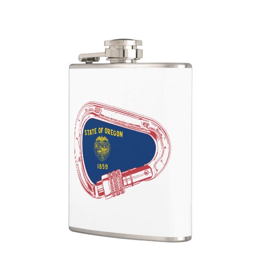 Oregon Vlag klimmer Carabiner Heupfles (Links)