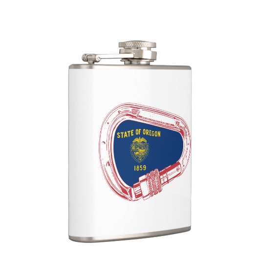 Oregon Vlag klimmer Carabiner Heupfles (Rechts)