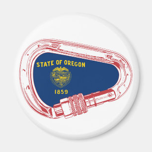 Oregon Vlag klimmer Carabiner Magneet