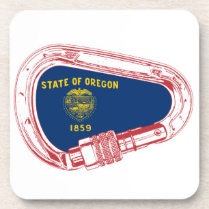 Oregon Vlag klimmer Carabiner Onderzetter