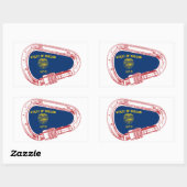 Oregon Vlag klimmer Carabiner Rechthoekige Sticker (Vel)
