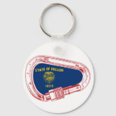 Oregon Vlag klimmer Carabiner Sleutelhanger (Voorkant)