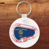 Oregon Vlag klimmer Carabiner Sleutelhanger (Voorkant)
