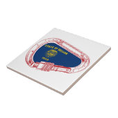 Oregon Vlag klimmer Carabiner Tegeltje (Zijkant)