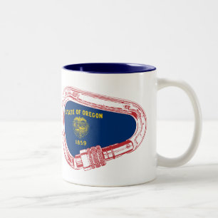Oregon Vlag klimmer Carabiner Tweekleurige Koffiemok