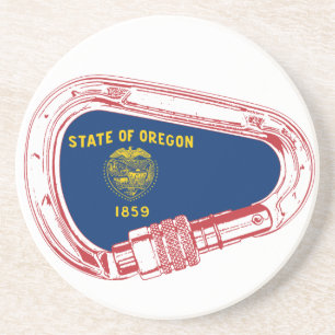 Oregon Vlag klimmer Carabiner Zandsteen Onderzetter