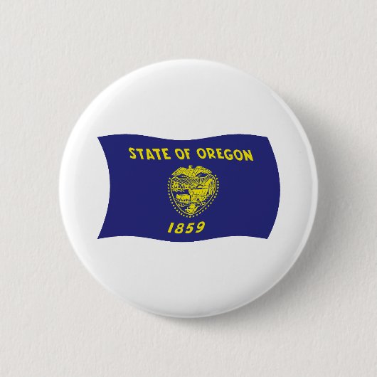 Oregon Vlag Knop Ronde Button 5,7 Cm (Voorkant)