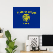 Oregon-vlag Poster (Thuiskantoor)